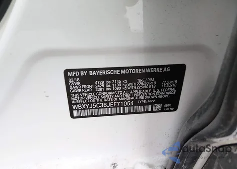 2018 BMW X2 xDrive28I z USA, uszkodzony, nr VIN WBXYJ5C38JEF71054